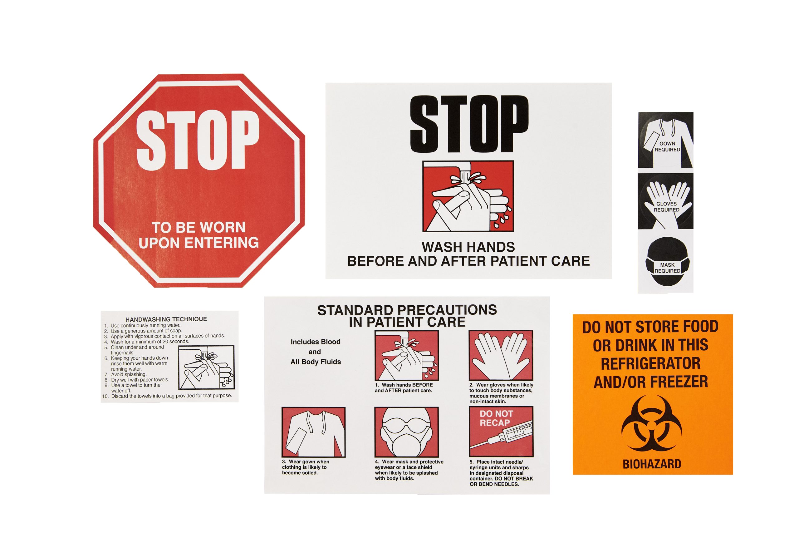 Stop Wash Hands Label (5 1/2 X 8) 5 Pack – Compliance Training Partners