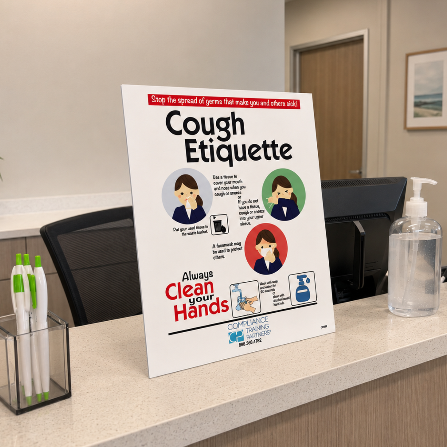 Cough Etiquette Sign (14x22)
