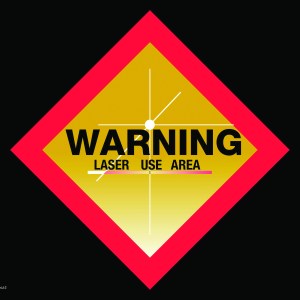 Laser Warning Sign (10x7)