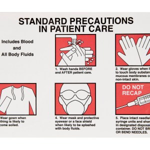 5 Pack Standard Precautions Labels (5.5x8)