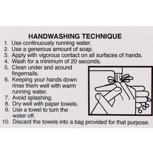 5 Pack Handwashing Technique Labels (2.75x4)