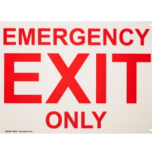 Glow-In-The-Dark "Emergency Exit Only" Sign (10x7)