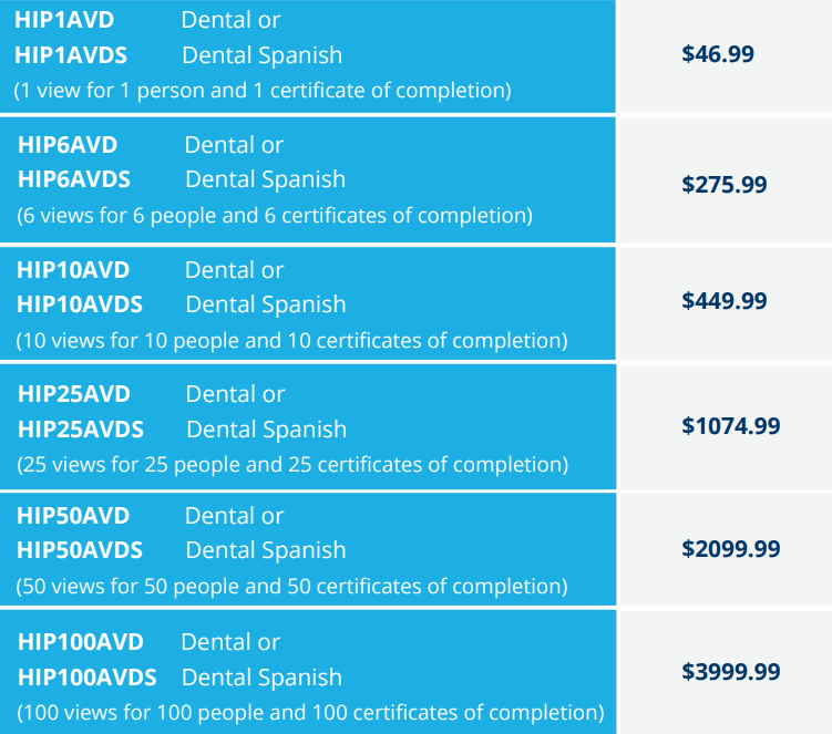 hipaadental-prices